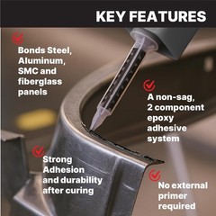Maxi-Bond Multi-Purpose Panel Adhesive Metal, Two Part Epoxy Adhesive,