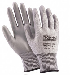 6 Pairs PU Coated Anti Cut Resistance Safety Work Gloves Multitasking Level 5