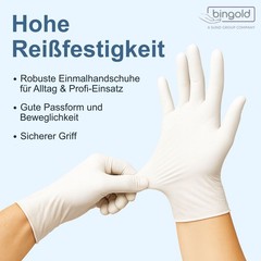 Bingold Disposable Gloves Nitrile 35PLUS, White L Cardboard Cleaning Gloves Gloves
