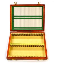 Eisco Labs Wooden Microscope Slide Box, 100 – 25x75mm Slides