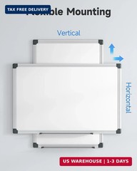 Magnetic White Board Hanging 18″ x 12″ for Wall, Small Dry Erase Board for Kids,