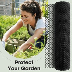 Unves Chicken Wire Plastic Mesh, 15.7IN x 16.4FT Fencing for Poultry Floral D…