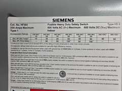 SIEMENS HF364, HEAVY DUTY SAFETY SWITCH ,3p/200A/600V, NEW IN BOX! MAKE OFFER!
