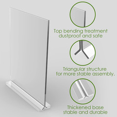 Newnewshow 4X6 Inch Clear Acrylic Sign Holder, Display Stand, Plastic Card Holde