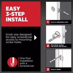 Kwikset Hancock Keyed Entry Door SmartKey Venetian Bronze / Satin Nickel No Key