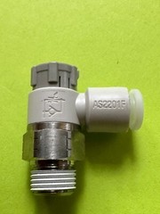 SMC AS2201FG-N01-06SA Flow Control 90° 1/8 MPT x 6mm (Lot of 2) New Fast Ship