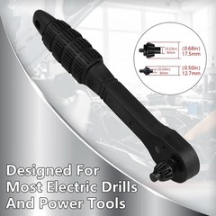 2-in-1 Ratchet Drill Chuck Key Wrench Universal Chuck Key Replacement for Drill