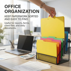 Colored File Folders 120 Pack Letter Size 8.5 x 11 Manila Folders with 1/3 Cut