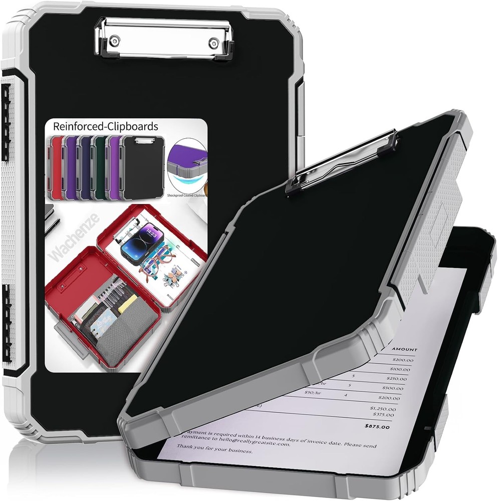 Thicker Clipboard with Storage, Internal Pen Pouch Included, A4 / Letter Size