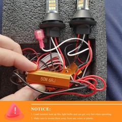 50W 6ohm LED Aluminum Load Resistors 2PCS Turn Signal Flasher Adaptor Resistor
