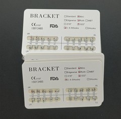 100Packs Dental Orthodontic Metal Brackets Mini Roth 022 345 hooks Mesh Base