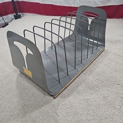 Vintage CATA-RACK Industrial MCM Metal File for Catalogs/Books Vinyl LP GRAY USA