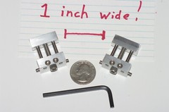 SET OF 2 ADJUSTABLE LOW PROFILE VISE STOPS WITH WRENCHES MACHINIST TOOL