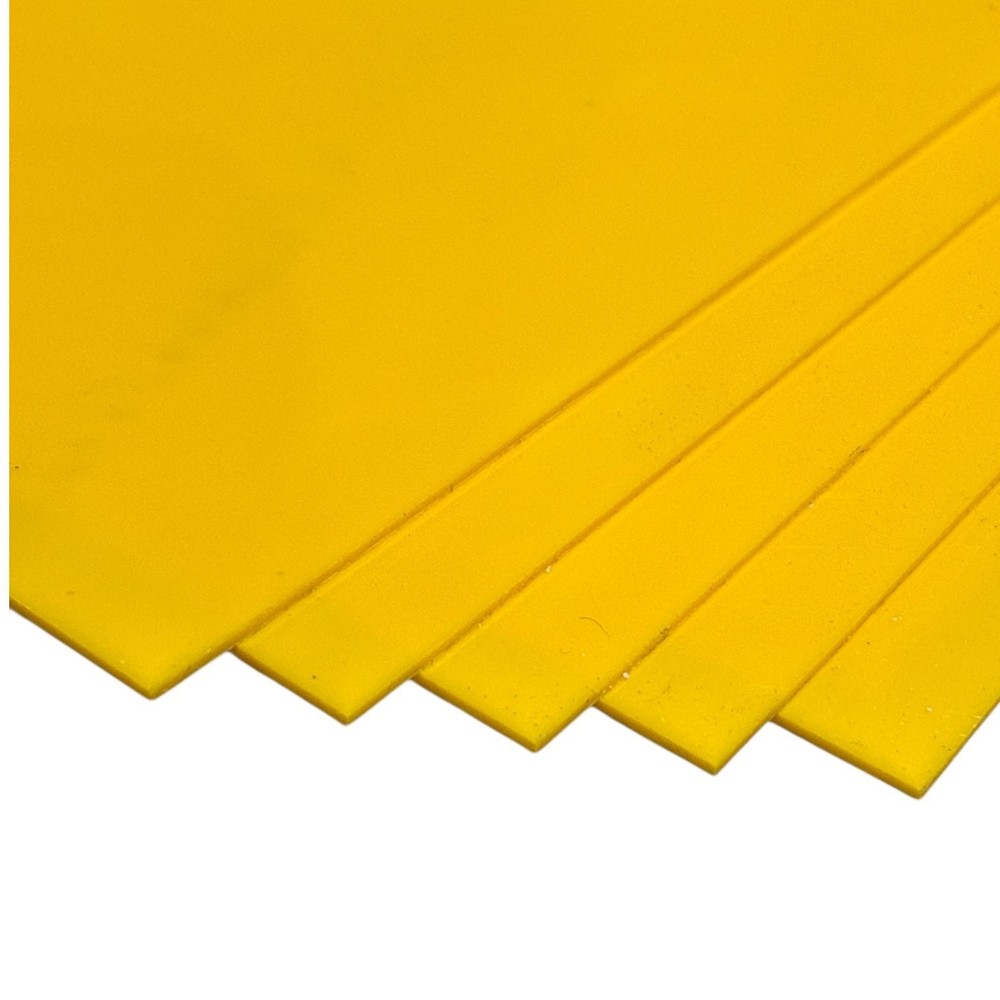 0.060″ x 12″ x 18″, HDPE Plastic Sheet, Yellow (Pack of 5)