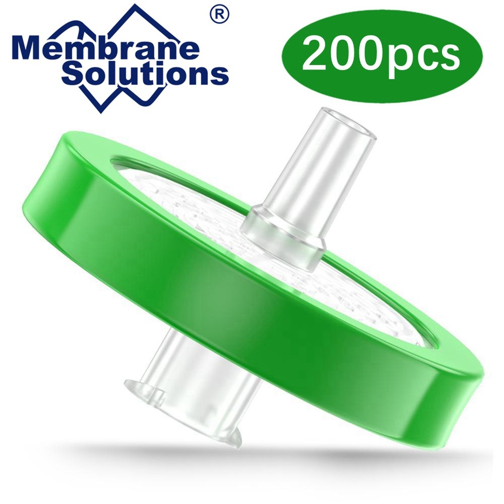 200PCS PES Membrane Syringe Filter Non-sterile Hydrophilic Luer Lock HPLC Lab