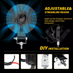 40W LED Work Light Cab Driving Lamp Flood Fit Case IH New Holland Tractor