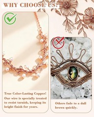 203ft 24 Gauge Copper Wire for Jewelry Making, Pure Dead Soft Bare Copper Wir…