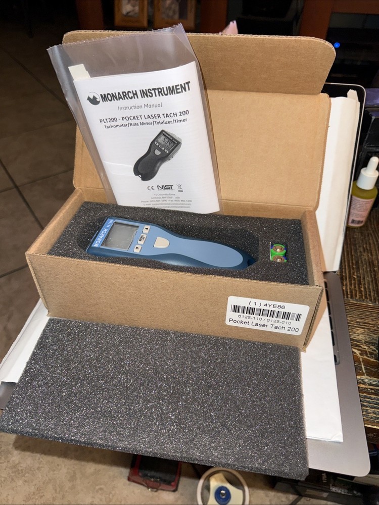 New Genuine Monarch Instrument 6125-010 PLT200 Pocket Laser Tachometer