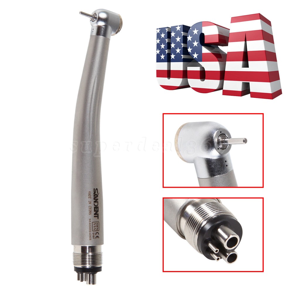 1-10 Dental High Speed LED E-generator /NO-LED Turbine Handpiece Push 4Hole st