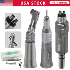 Dental Slow Speed Handpiece Contra Angle/Straight /Air Motor 4Hole NSK Style NEW