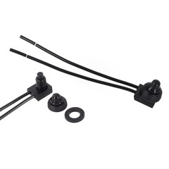 2x Waterproof Push Button Switch On/Off Black Car/Truck/Boat 12V DC Automotive