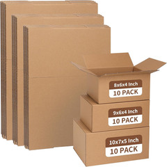 Shipping Boxes Mailers Assorted Sizes 10X7X5, 9X6X4, 8X6X4 Inches Corrugated Car