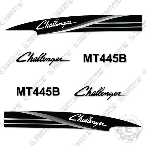 Fits Challenger MT445B Decal Kit Agriculture Equipment Stickers – (Silver)