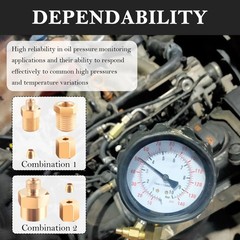72″ Oil Pressure Gauge Line Kit,Anti-Rust Oil Pressure Gauge Tubing Kit Inclu…