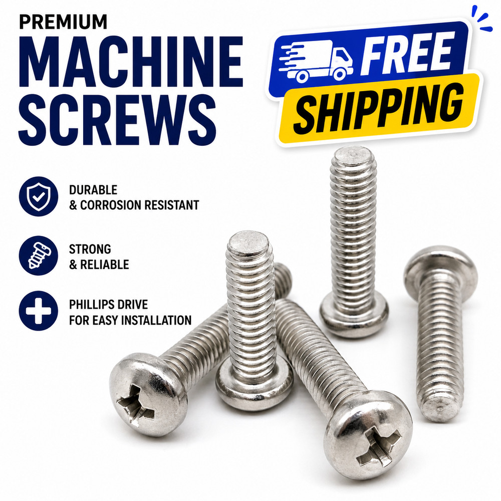 10/50 Phillips Pan Head Machine Screws Bolts Assorted Sizes Stainless Steel 304