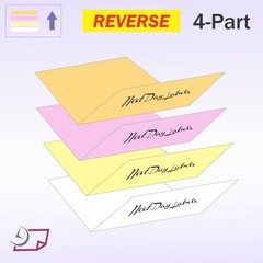 NCR Paper Brand Superior 4 Part Reverse – 8-1/2 x 11″ – 500 Sheets Per Pack