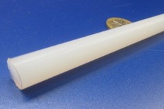 PVDF Round Rod, White (.500″) 1/2″ Diameter x 4 Foot Length