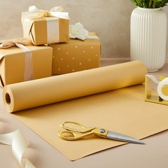 Brown Craft Paper Roll 17.5 Inch x 100 Ft Bulletin Board Butcher Wrapping Packin