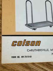 Vintage Catalog 1960 Colson Hotel Motel Equipment Buyer’s Guide Industrial