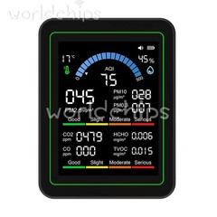 10-in-1 Air Quality Detector PM2.5 PM10 PM HCHO TVOC CO CO2 Formaldehyde Monitor