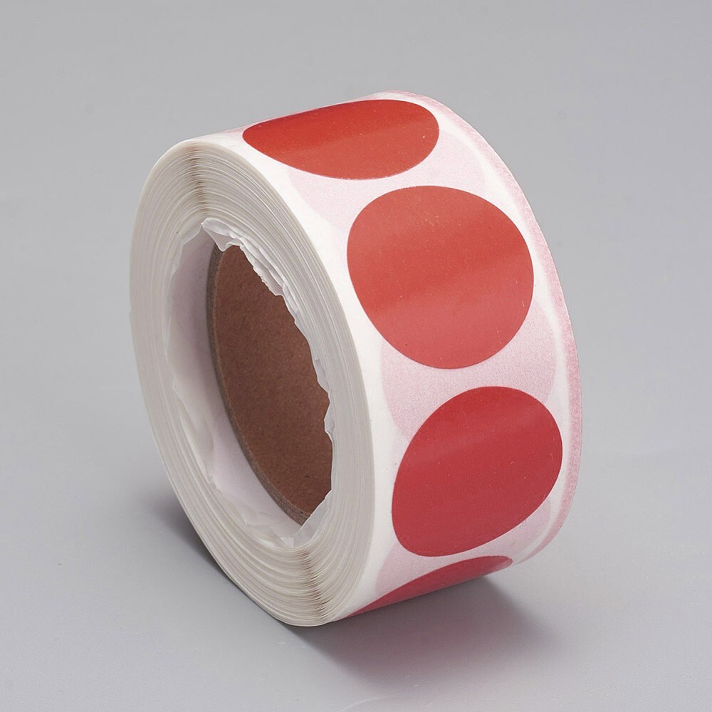 Red Blank Sticker Labels 500 each per roll Great for Orders Crafts work & Fun