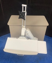 ICW Dental Monitor Mount w/ Keyboard &Mouse Pad Holder *Excellent Used Condition