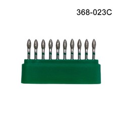 10 Pcs Dental Diamond Burs FG Round End Taper Pear Football Fine Coarse Grit