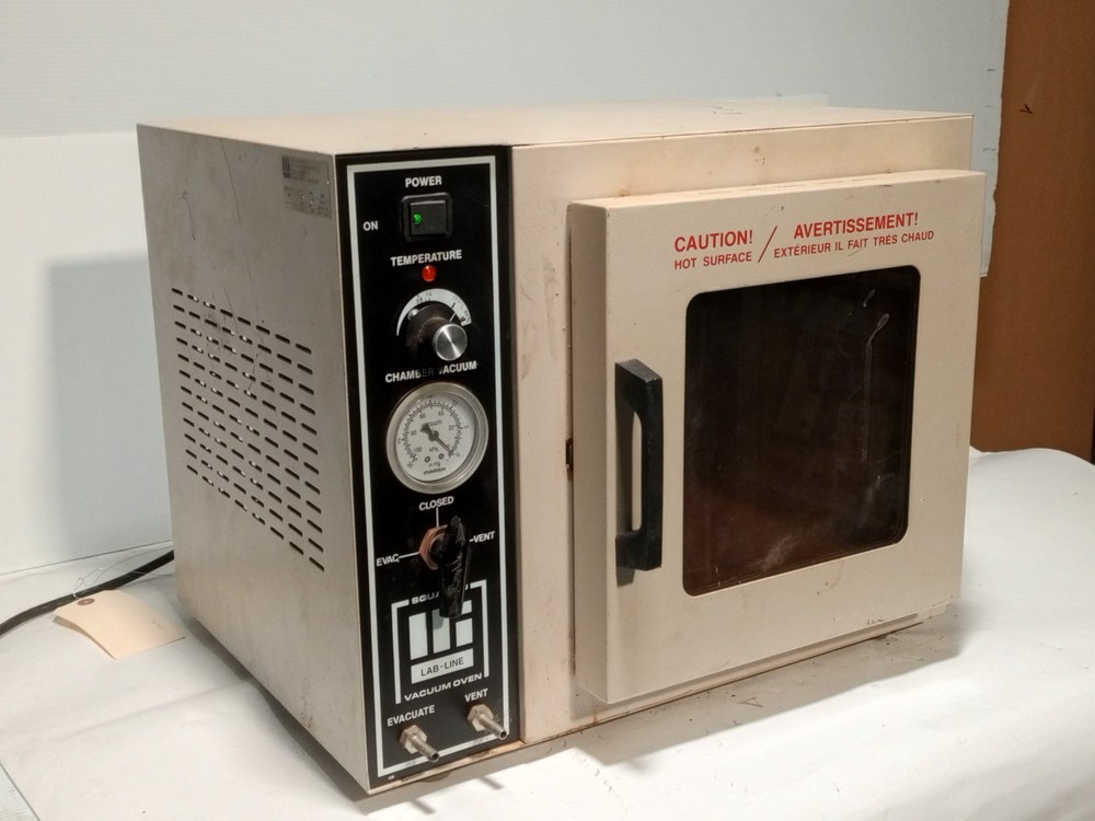 Lab-Line 3608 Vacuum Oven 120V 600W analog temp control, chamber gauge as shown