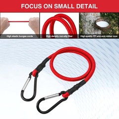 Heavy Duty Bungee Cords Set – 8 PCS Assorted Lengths with Hooks & Storage Bag