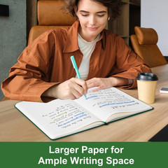 A4 Lined Journal Notebooks, 208 Pages, Large Size-8.5″ X 11″, Dark Green, Hardco
