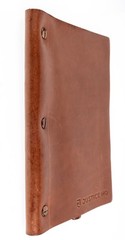 Borlino Italy Customized/Branded Journal for Justice HQ Leather 8.5x6in USED