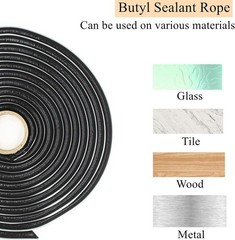 YankMooM Butyl Tape 13Ft/4M Waterproof Headlight Sealant ys/m, Black