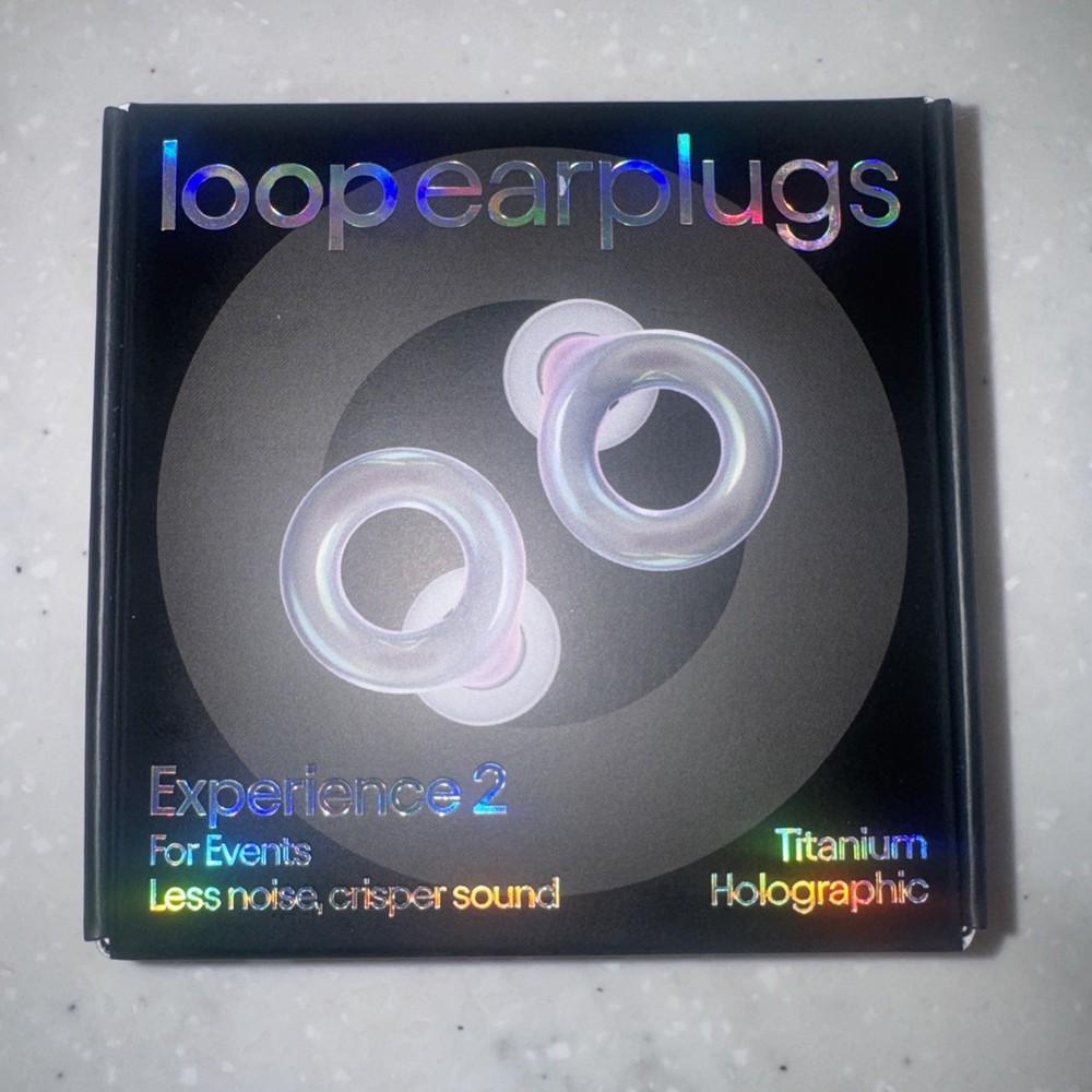 Loop Experience 2 Earplugs Titanium Holographic For Events NEW Sealed SNR 17dB