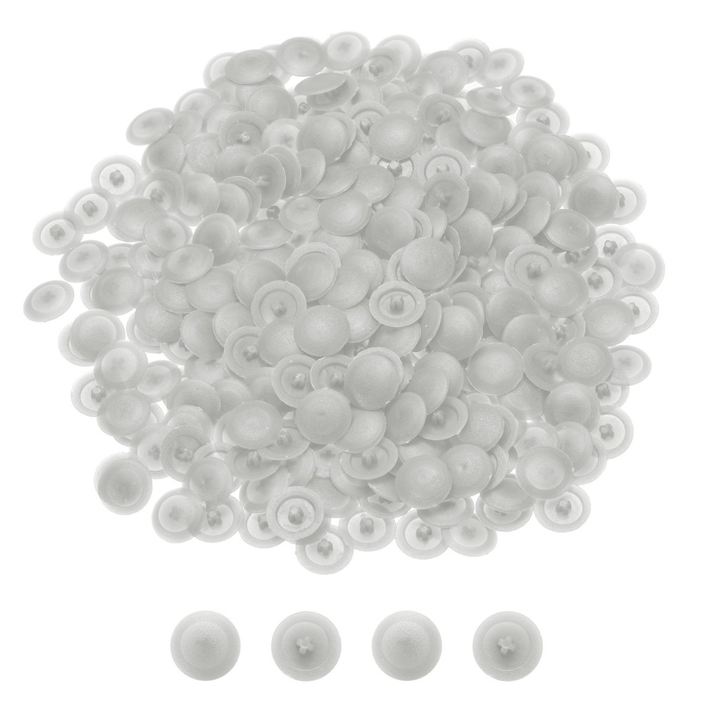 300Pcs Plastic Screw Cap Covers 12mm Tapping Screw Cover Light Gray