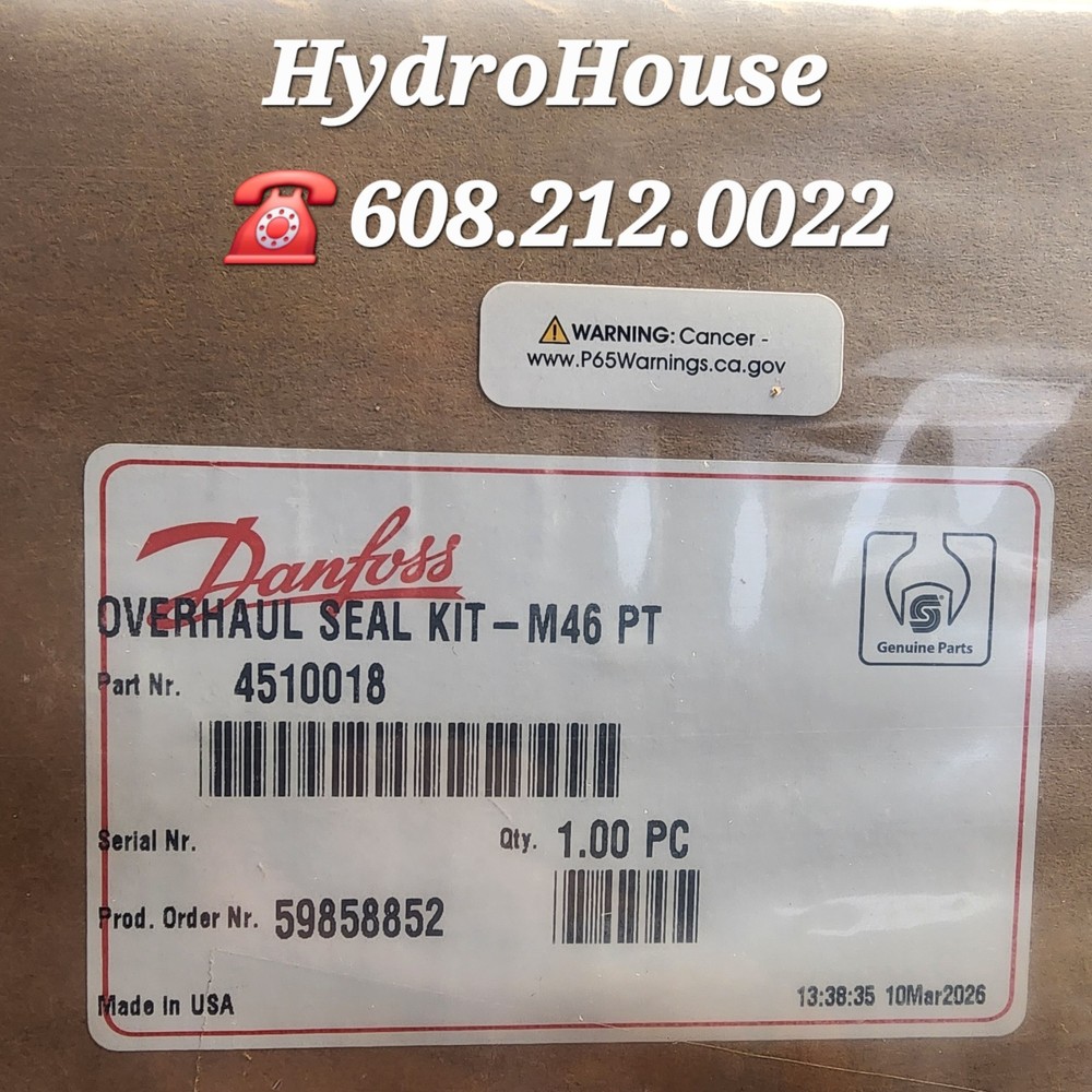Sauer Danfoss 4510018 Overhaul Seal Kit for Series 40 M46 Axial Tandem Pump