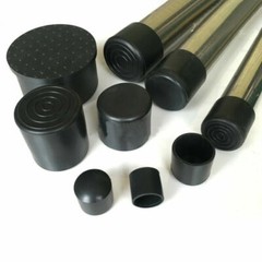 Black Chair Table Feet Stick Pipe Tubing End Cover 6mm~63mm Caps Cap PVC Rubber