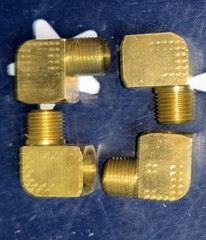 (4) Merit 1/8” Male/Female NPT BRASS STREET ELBOW 1/8” MNPT X 1/8” FNPT 90 STEAM