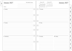 2027 Weekly & Monthly Planner Refill, 5-1/2″ x 8-1/2″, Jan 2027 to Dec 2027, …