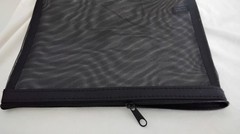 5 pcs 8″ X 6.5″ Mesh Cosmetic Bags Nylon Zipper Bag Travel Toiletry Pouch Black