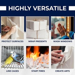 Packing Sheets For Moving, 27″ x 17″, 10 lb | 320 Sheets, Non-Printed Sheets …
